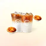 【ペアセット】ラテ＆ミルクティー+エッグタルト×2（Cotti Coffee 難波店）