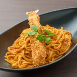 海老フライのオマールソースパスタ(HIKARI cafe)
