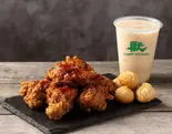 ヤンニョムチキンセット(ヤンニョムチキン6P+揚げ焼売3P+ジャスミンミルクティー) 양념치킨 - Yangnyeom Chicken Set（ビーストキッチン）