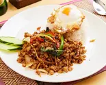 ガパオライス Gapao Rice กระเพราไก่+ไข่ดาว（タイ料理ガンエン溝口店 Ganen Mizonokuchi）