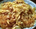 中国酸っぱい白菜と豚肉千切りと春雨の炒め(酸菜炒粉)（中国料理 栄偉豊）