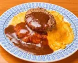 ハンバーグオムライス（風時計）