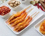 秘伝の辛海老、椒盐虾 5本（好美味麻辣湯 四谷店）