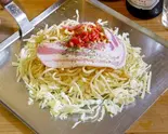 広島風モダン焼 Hiroshima-Style Modern-Yaki（お好み焼 鉄板焼 エソラ）