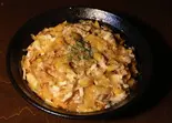 豚バラニンニクボロネーゼ丼（デカ盛り丼ぶり豊平探偵団）