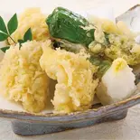 ハモと野菜の天ぷら（手打ちそば 志喜千庵）