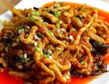 【025】豚肉の細切り四川風炒め（中華料理 劉記）