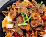 【026】豚レバの四川風甘辛炒め（中華料理 劉記）