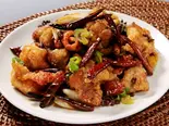 【027】鶏肉と唐辛子激辛炒め（中華料理 劉記）