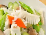 【050】イカとアスパラ炒め（中華料理 劉記）