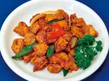 豚ホルモンの辛味炒め（中華料理パンダ）