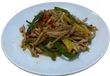 北京の青椒肉絲（中華料理 渤海飯店）