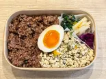 【和風ガパオライス】酵素玄米のお弁当(スープ付き)（SANSOU CAFE）