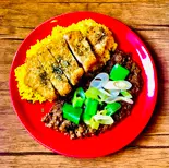 三元豚ロースカツネギカレー キーマ（カレー屋テラコッタ）