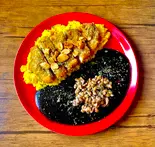 三元豚ロースカツ納豆ガーリックカレー ルウ（カレー屋テラコッタ）
