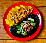 三元豚ロースカツネギ納豆ガーリックカレー ルウ（カレー屋テラコッタ）