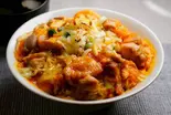 チーズの親子丼(鶏 80g)と味噌汁 Cheese Oyako-don (80g chicken) and miso soup（【出汁の親子丼】鶏ヶ屋(TORIGAYA)～北浦和店～）