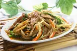ニラレバー炒め（中華料理 満福園）