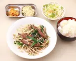 レバニラ弁当（麺と飯）