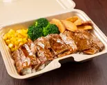 カルビオーバーライス(100g)（【ステーキ＆焼肉弁当】シュチニクリン）