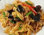 キクラゲ・豚肉と玉子の炒め Cloud Ear Mushroom, Pork and Egg Stir-Fry（星宿飯店 浦安駅前店）