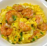青ねぎとむきエビのふわふわ卵炒め(香葱虾仁滑蛋)（正宗中国味·羊大厨）