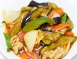 豚肉とナスの辛味炒め Pork & Eggplant Spicy Stir-Fry(中華料理 大唐)