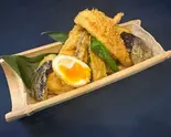 ぶし鶏天 2枚ととろ〜り玉子と野菜天（手羽先酒場幸の羽 五反田本店）