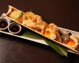 ぶし鶏天 3枚ととろ〜り玉子と野菜天（手羽先酒場幸の羽 五反田本店）