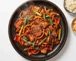 豚甘辛炒め定食 제육볶음정식 ¥1,800(チャリム 韓国料理)