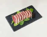 熟成スモーク鴨肉(ミックスリーフ添え)（銀座フルーツ宝石箱(フルーツパフェ Beef Stew)）