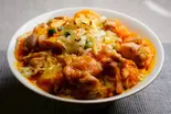 チーズの親子丼(鶏 80g)と唐揚げ3個 Oyako-don with cheese (80g chicken) and 3 pieces of karaage（【出汁の親子丼】鶏ヶ屋(TORIGAYA)～東村山栄町店～）
