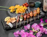 焼鳥おまかせ串盛合せ8本（炭火焼鳥いろは）