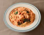 ぷりぷり海老のトマトクリームソーススパゲッティ Plump Shrimp ＆ Tomato Cream Sauce Spaghetti（Big Smile Labo＆Catering 西荻窪店）