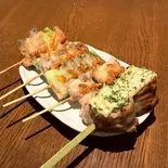 お任せ肉巻き5本盛（焼鳥なべちゃん新宿三丁目店）