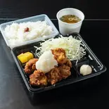 おろしポンズ唐揚げ弁当 (唐揚4個+ごはん150g+味噌汁付き)h ＆ Ponzu Bento Box（焼き鳥•からあげ専門店 ひさ家 大和田店）