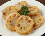 蓮根のはさみ揚げ(炸莲藕夹) Fried Lotus Root Sandwich（チャイナ厨房小岩駅前店）