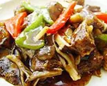 牛肉ときのこの黒胡椒炒め(黑胡椒牛肉) Beef ＆ Mushrooms in Black Pepper Stir-Fry（チャイナ厨房小岩駅前店）