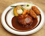 デミグラスハンバーグ・カキフライセット(キッチン大宮マークイズみなとみらい店)