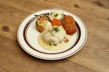 ポルチーニ茸ハンバーグ・カニクリームコロッケ(単品)(キッチン大宮マークイズみなとみらい店)