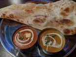 Dダブルカレー・ナンorライス・サラダセット(ボリューム)（インドレストランカフェシラ）