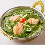 エビサグカレー Shrimp Sag Curry（バスナ）