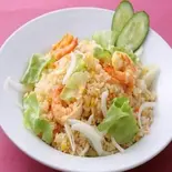 エビレタスチャーハン Shrimp Lettuce Fried Rice(Indian Restaurant New Prasidha)