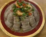 酸菜白肉巻(漬白菜の豚バラ肉巻蒸し)（本格四川料理 天府）