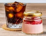 イチゴミルクプリン＆ホットコーヒー(無糖)セット（私のプリン 製作所）