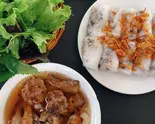 炭火焼肉蒸し春巻き( BÁNH CUỐN THỊT NƯỚNG)（An An restaurant）