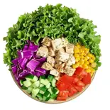 ハーブチキンのクラシックサラダ (ハーブチキン・トマト・紫キャベツ・キュウリ・コーン)（Green×Greenカメイドクロック店）