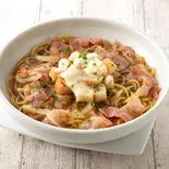 ⑱ベーコンとモッツァレラのオニオングラタンスープ（ゆであげ生パスタ もちの木パスタ 三鷹店）