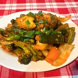 プラン野菜ミックス炒め Prawn & Vegetable Mix Stir-Fry(インド料理 スワガット 富士見ヶ丘店)