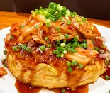 スタミナ豚キムチ玉焼き（鉄板お好み焼き処 黒。）